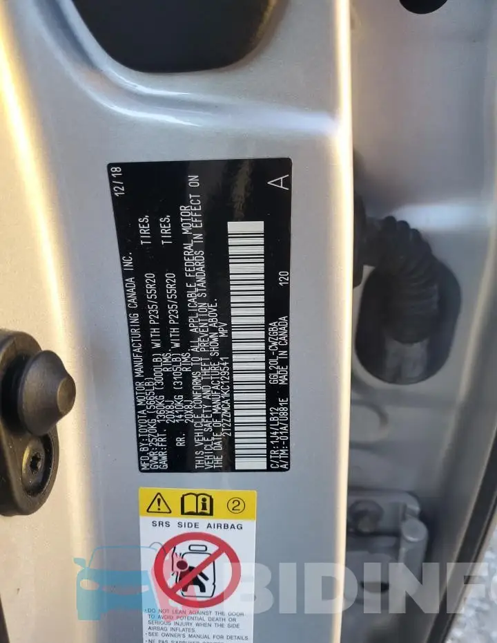2T2ZZMCA1KC129541 Photo# 13