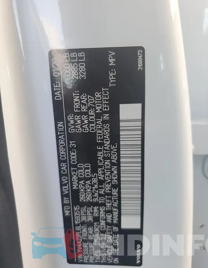 YV4A22PL6L1593515 Photo# 14