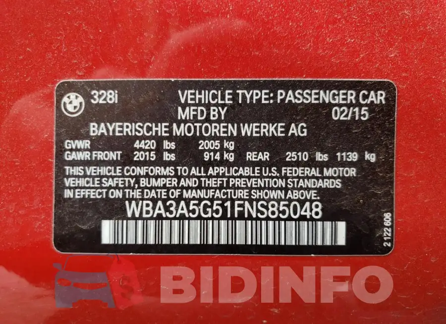WBA3A5G51FNS85048 Photo# 12