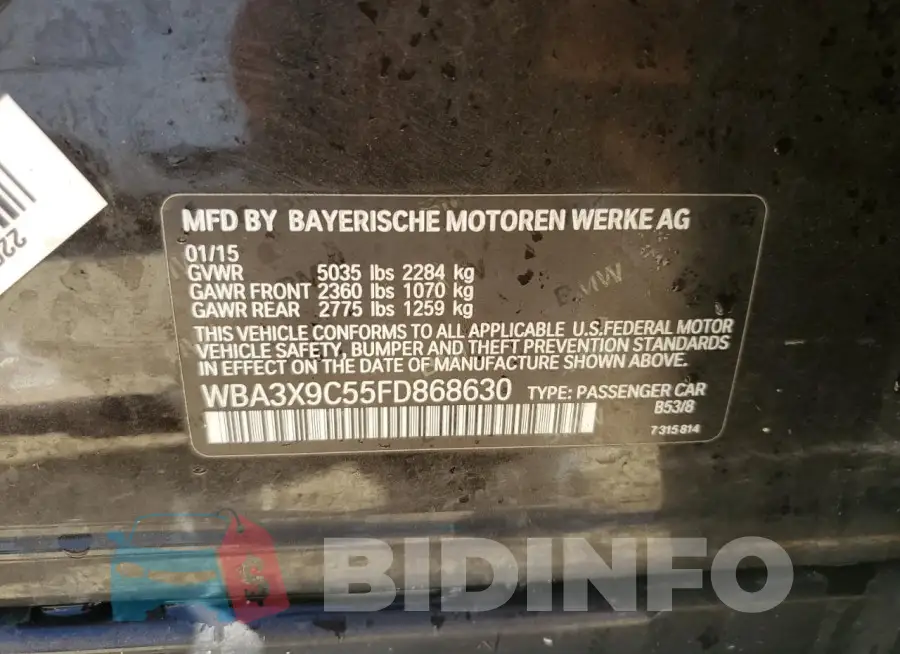 WBA3X9C55FD868630 Photo# 14
