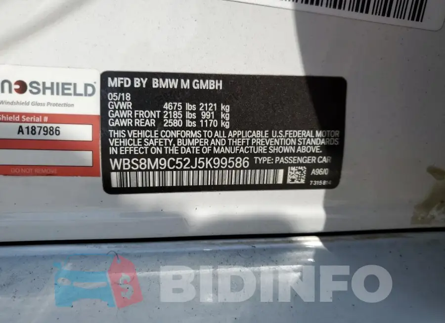 WBS8M9C52J5K99586 Photo# 13