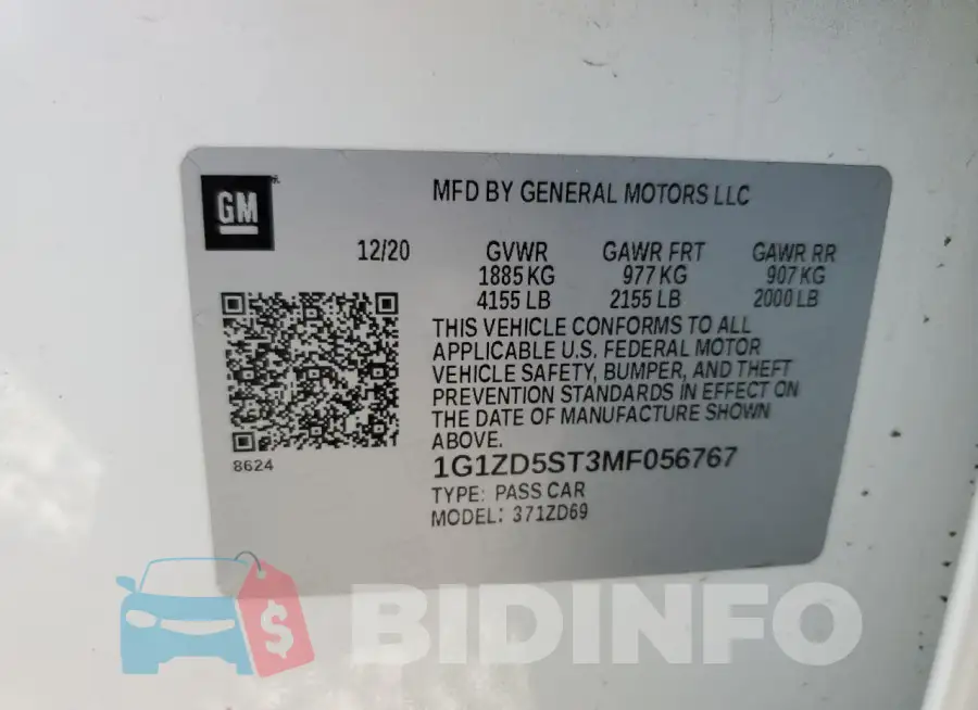 1G1ZD5ST3MF056767 Photo# 12