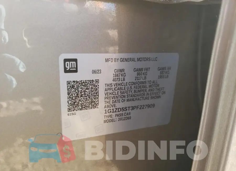 1G1ZD5ST3PF227909 Photo# 12