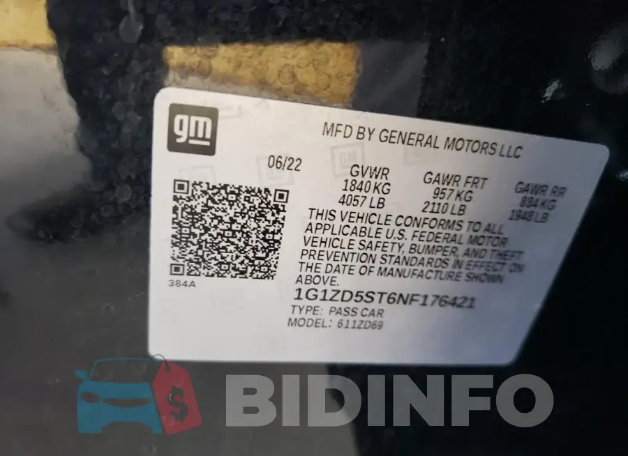 1G1ZD5ST6NF176421 Photo# 12