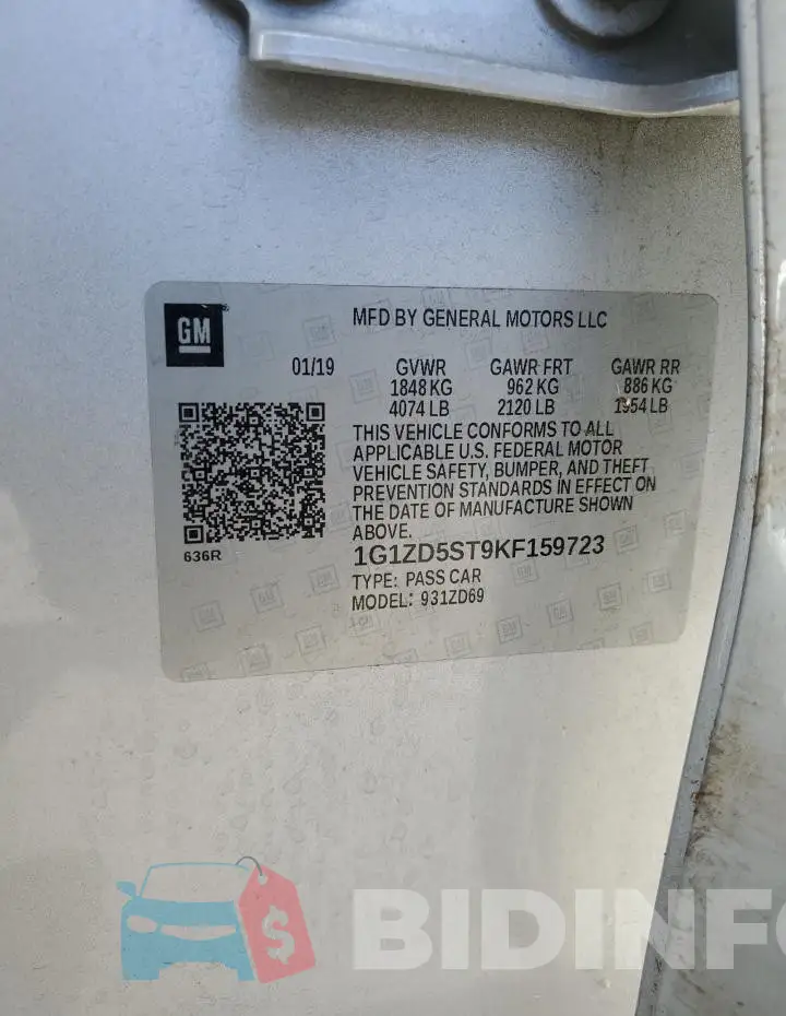 1G1ZD5ST9KF159723 Photo# 13