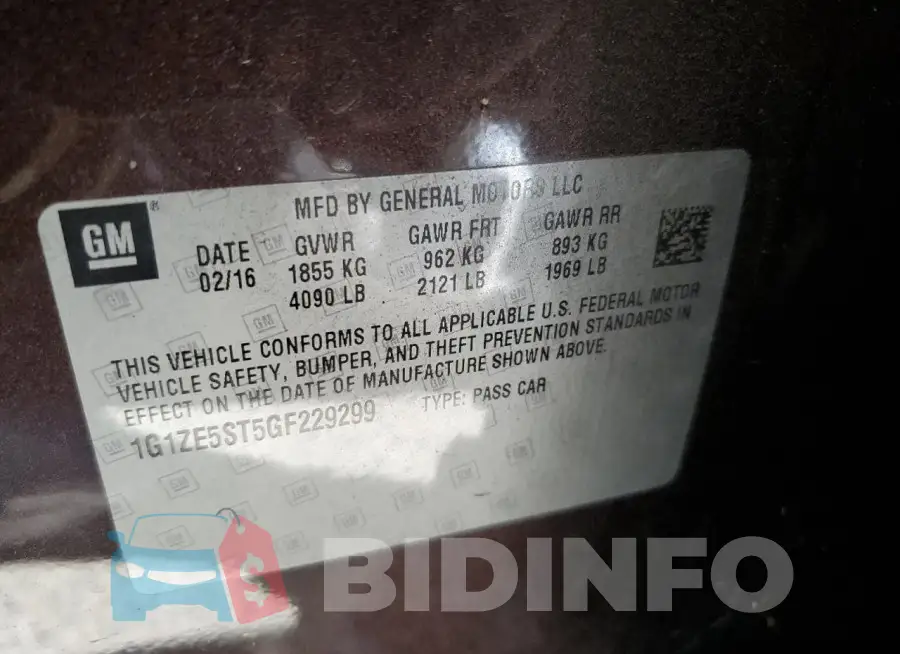 1G1ZE5ST5GF229299 Photo# 12