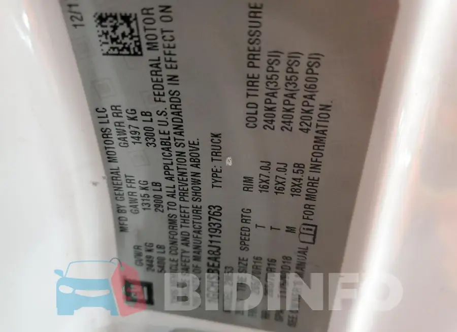 1GCHSBEA8J1193763 Photo# 12