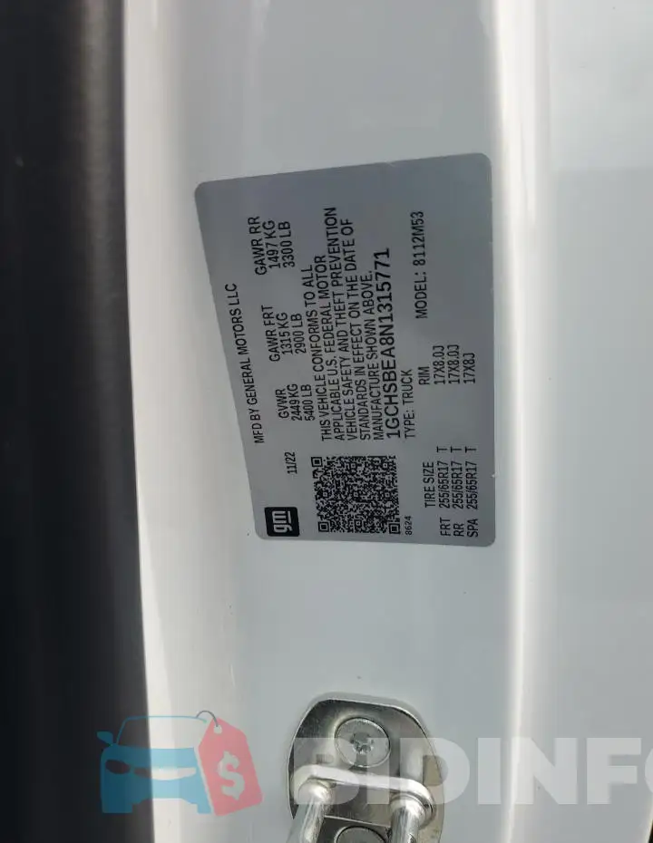 1GCHSBEA8N1315771 Photo# 12
