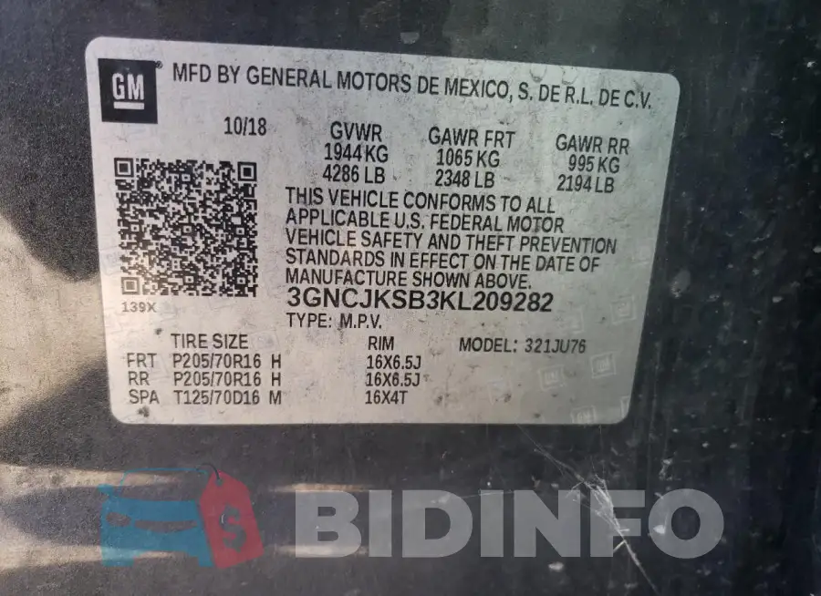 3GNCJKSB3KL209282 Photo# 13
