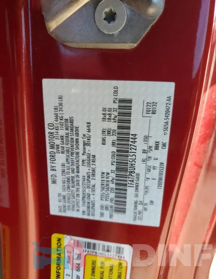 1FATP8UH5L5127444 Photo# 13