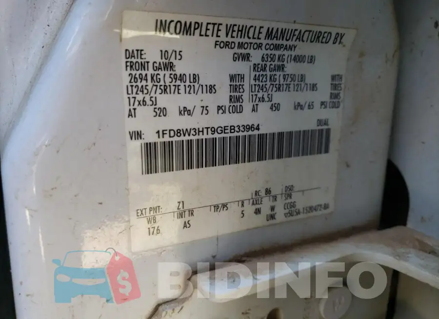 1FD8W3HT9GEB33964 Photo# 12