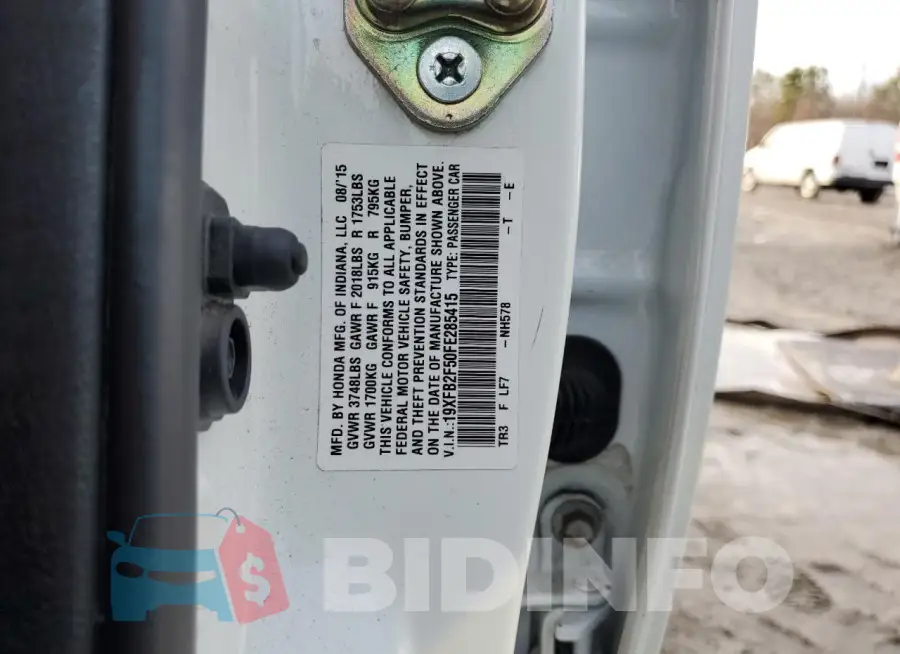 19XFB2F50FE285415 Photo# 12
