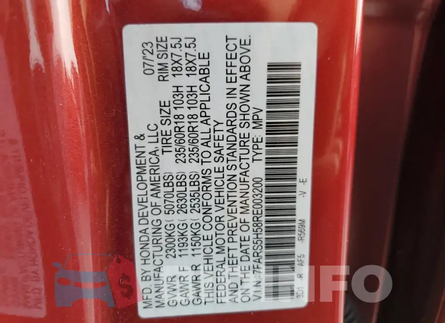 7FARS5H58RE003200 Photo# 13