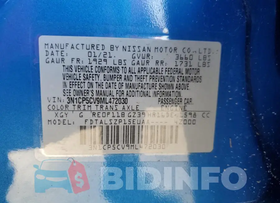 3N1CP5CV9ML472030 Photo# 13