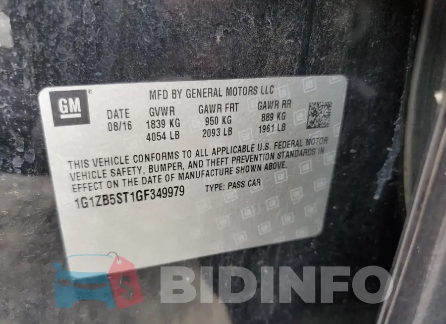 1G1ZB5ST1GF349979 Photo# 13