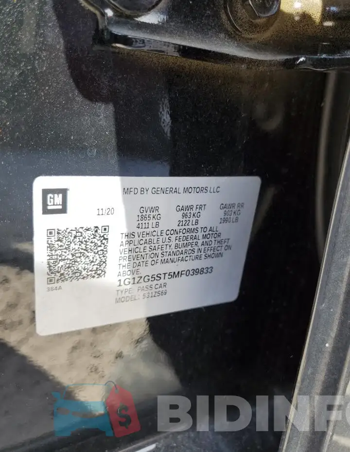 1G1ZG5ST5MF039833 Photo# 12