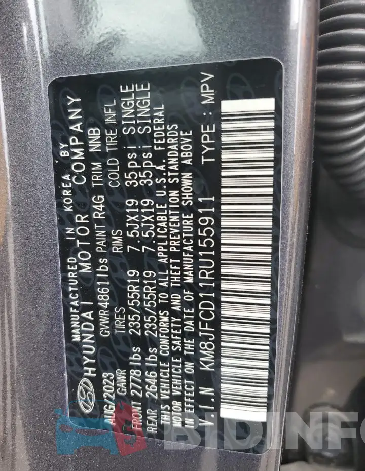 KM8JFCD11RU155911 Photo# 13