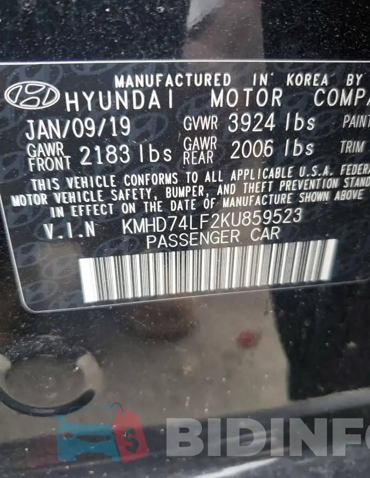 KMHD74LF2KU859523 Photo# 13