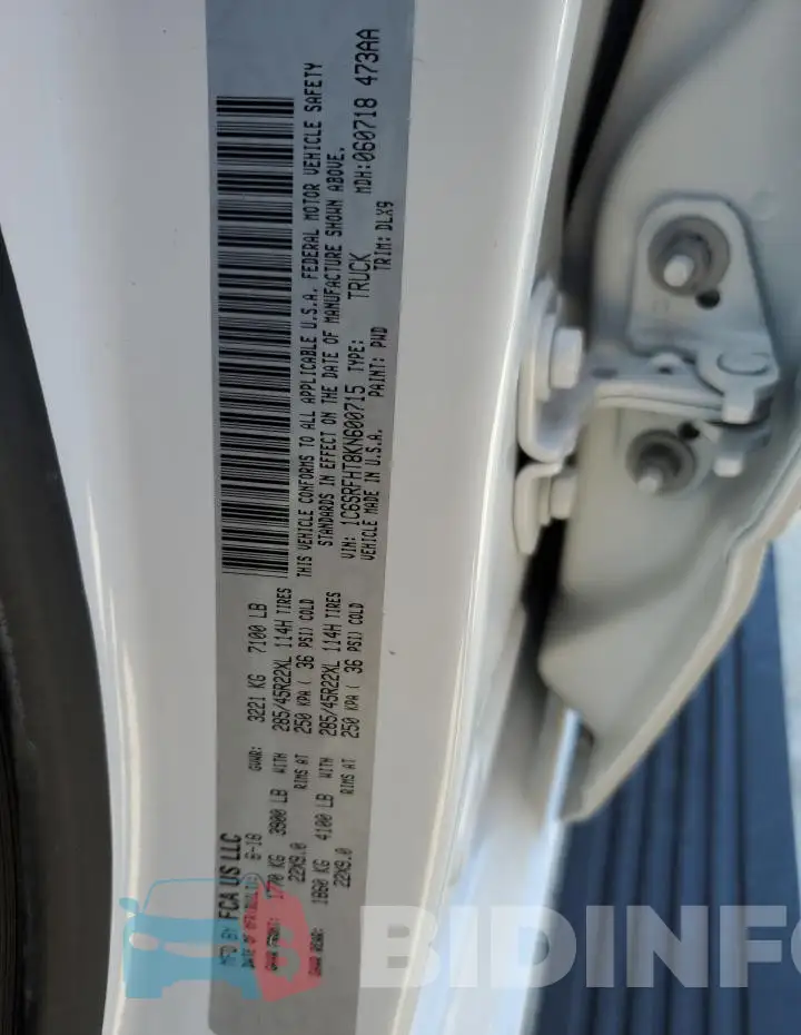 1C6SRFHT8KN600715 Photo# 13