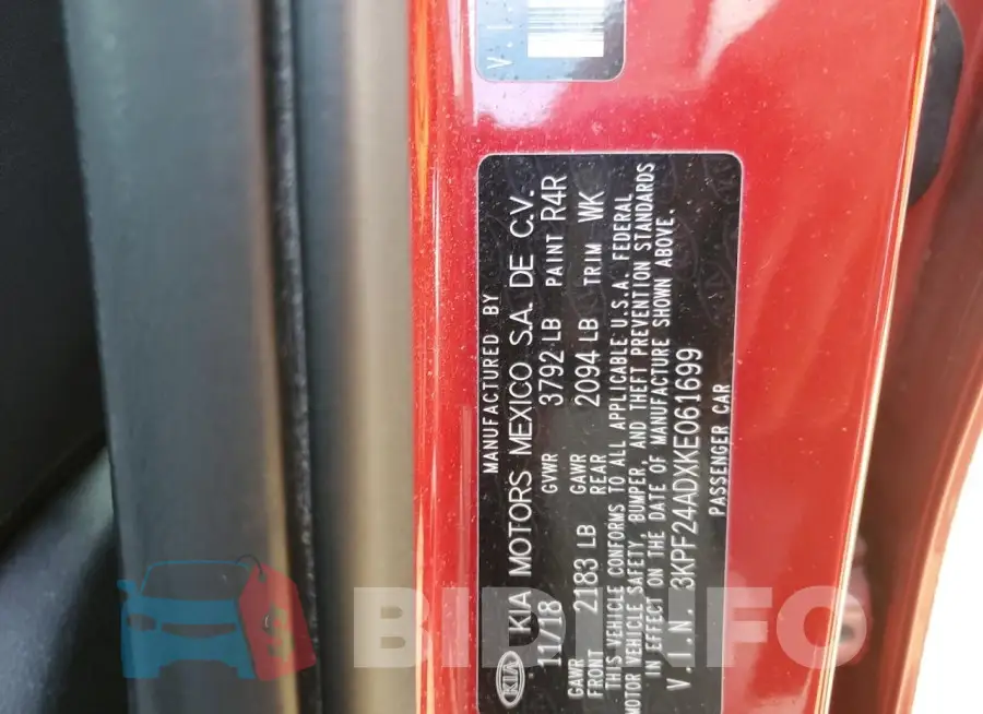 3KPF24ADXKE061699 Photo# 13