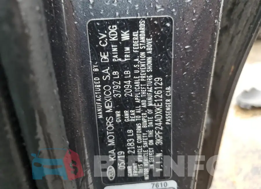 3KPF24ADXKE126129 Photo# 13