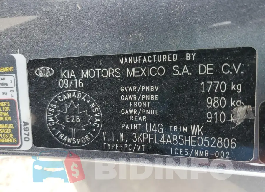 3KPFL4A85HE052806 Photo# 13