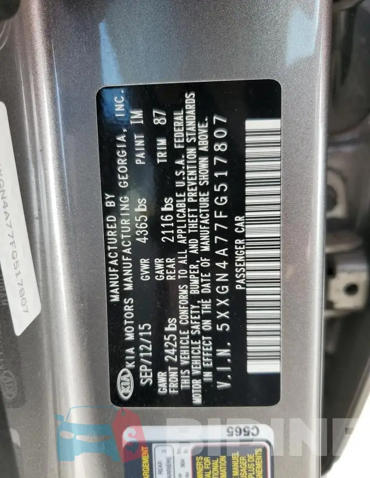 5XXGN4A77FG517807 Photo# 12