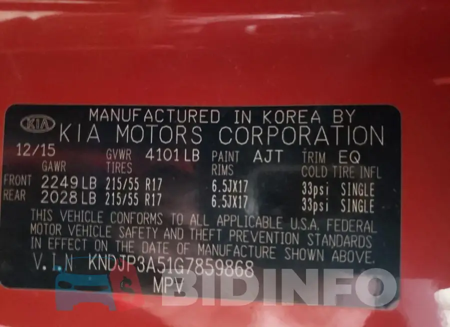 KNDJP3A51G7859868 Photo# 14