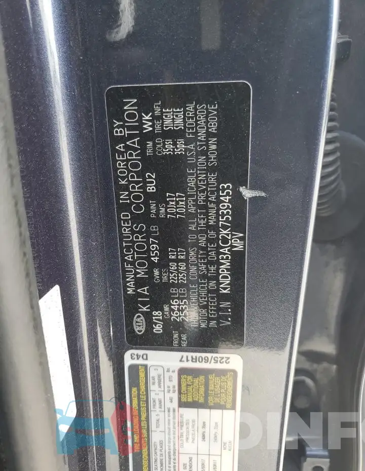KNDPM3AC2K7539453 Photo# 13