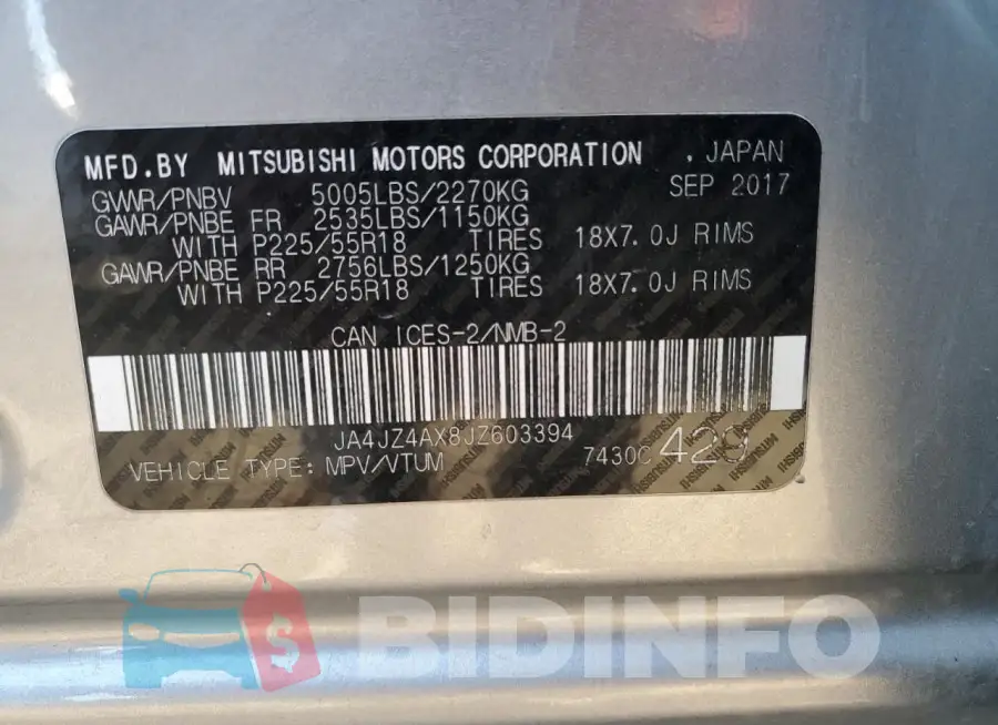 JA4JZ4AX8JZ603394 Photo# 13