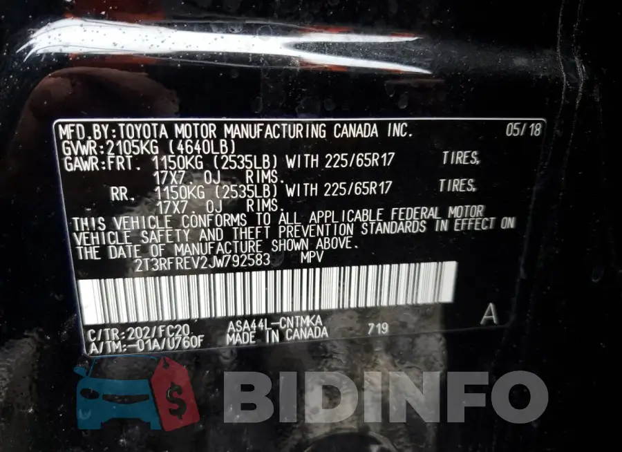 2T3RFREV2JW792583 Photo# 13