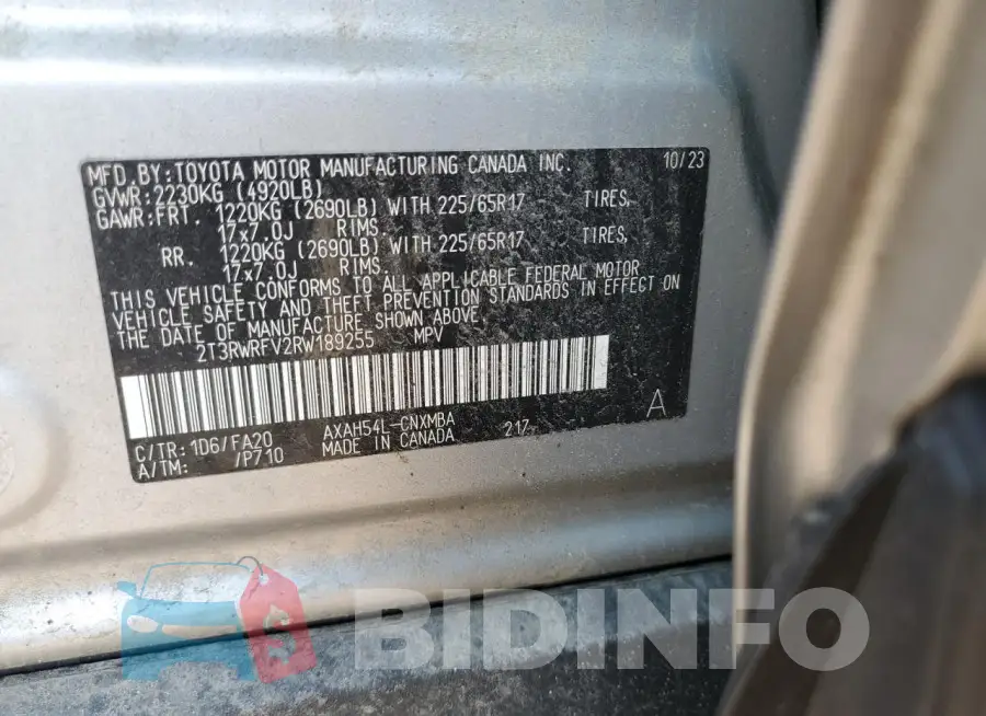 2T3RWRFV2RW189255 Photo# 13