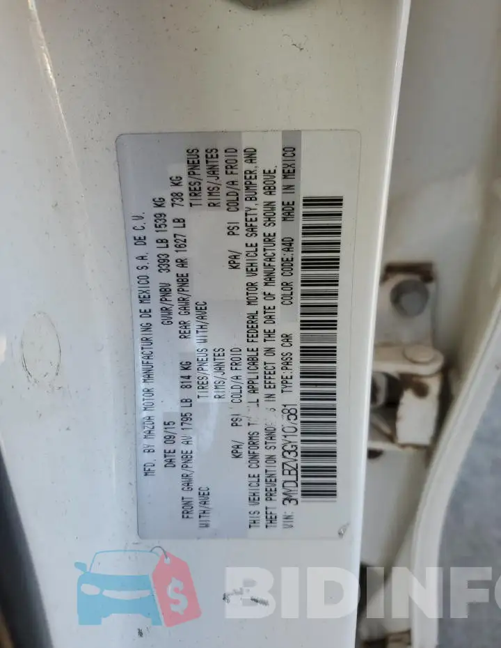 3MYDLBZV3GY107581 Photo# 12