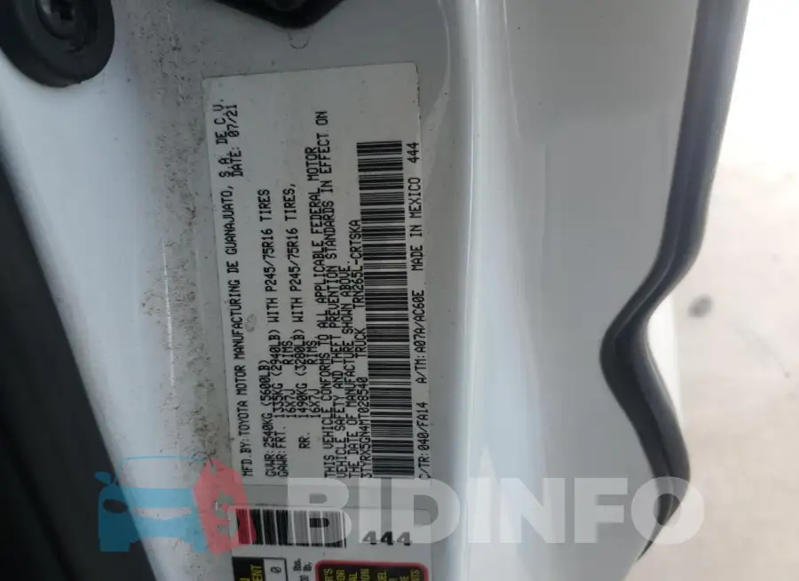 3TYRX5GN4MT028540 Photo# 12