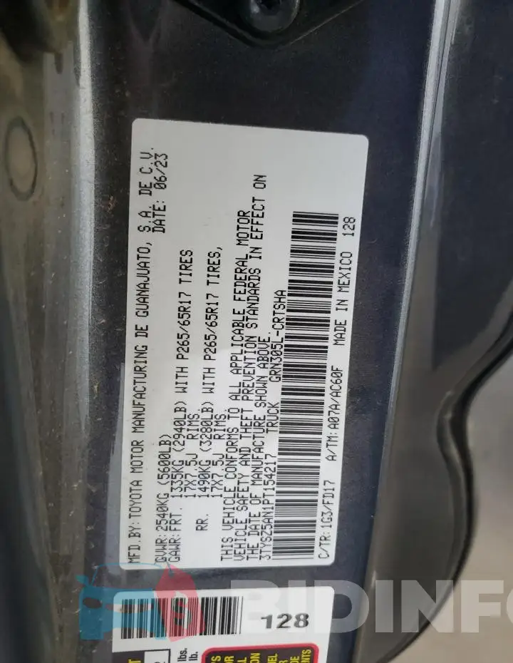 3TYSZ5AN1PT154217 Photo# 12