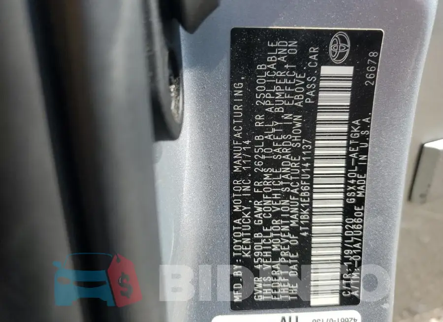 4T1BK1EB6FU141137 Photo# 12