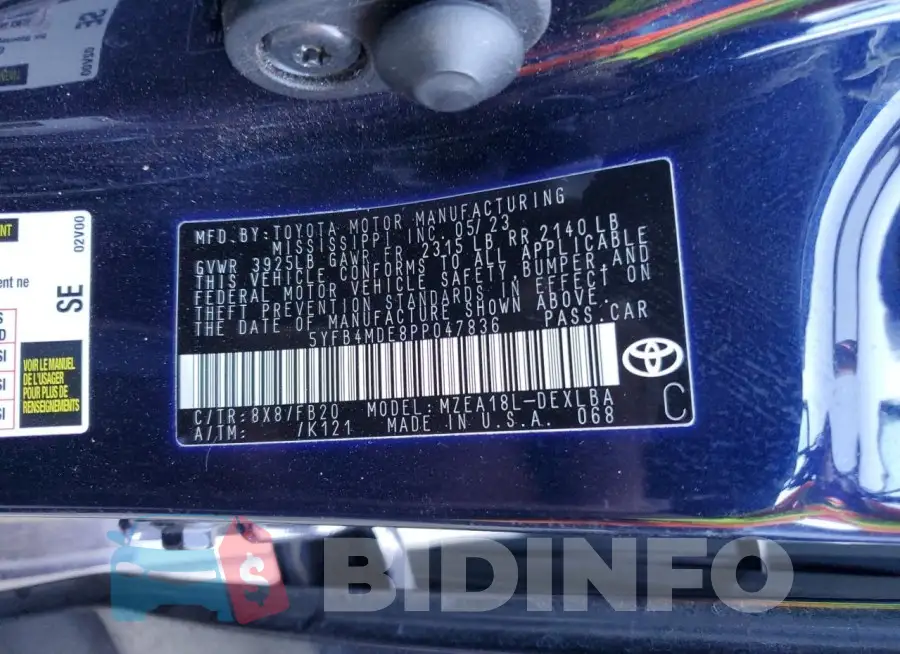 5YFB4MDE8PP047836 Photo# 13