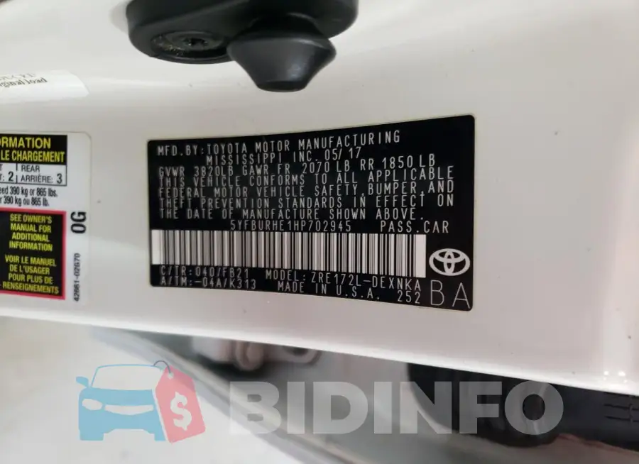5YFBURHE1HP702945 Photo# 12