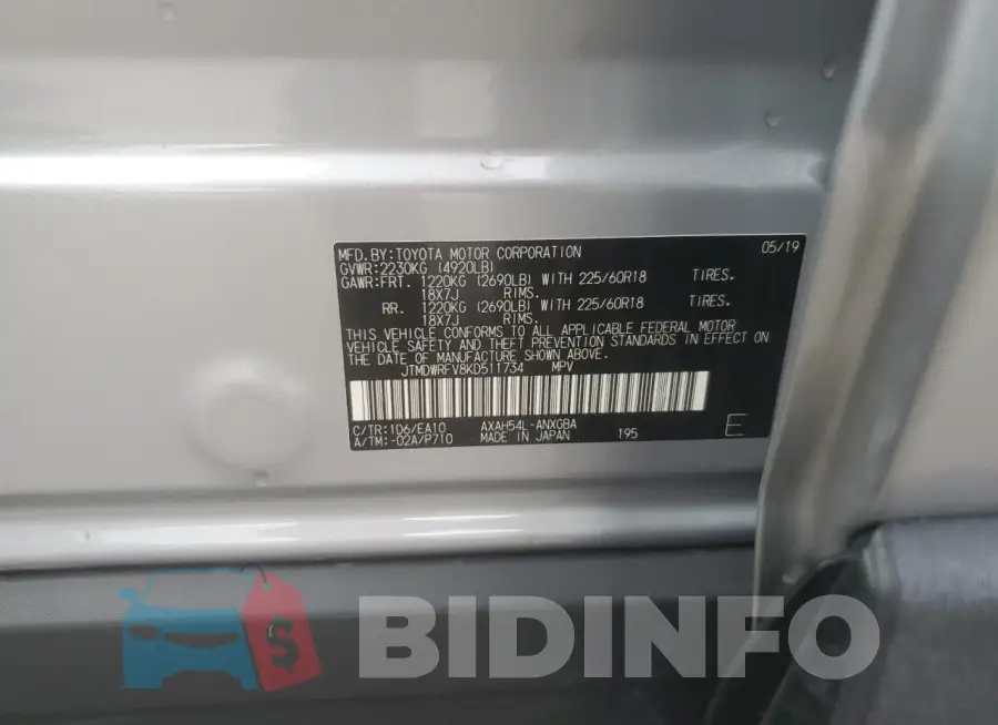 JTMDWRFV8KD511734 Photo# 13