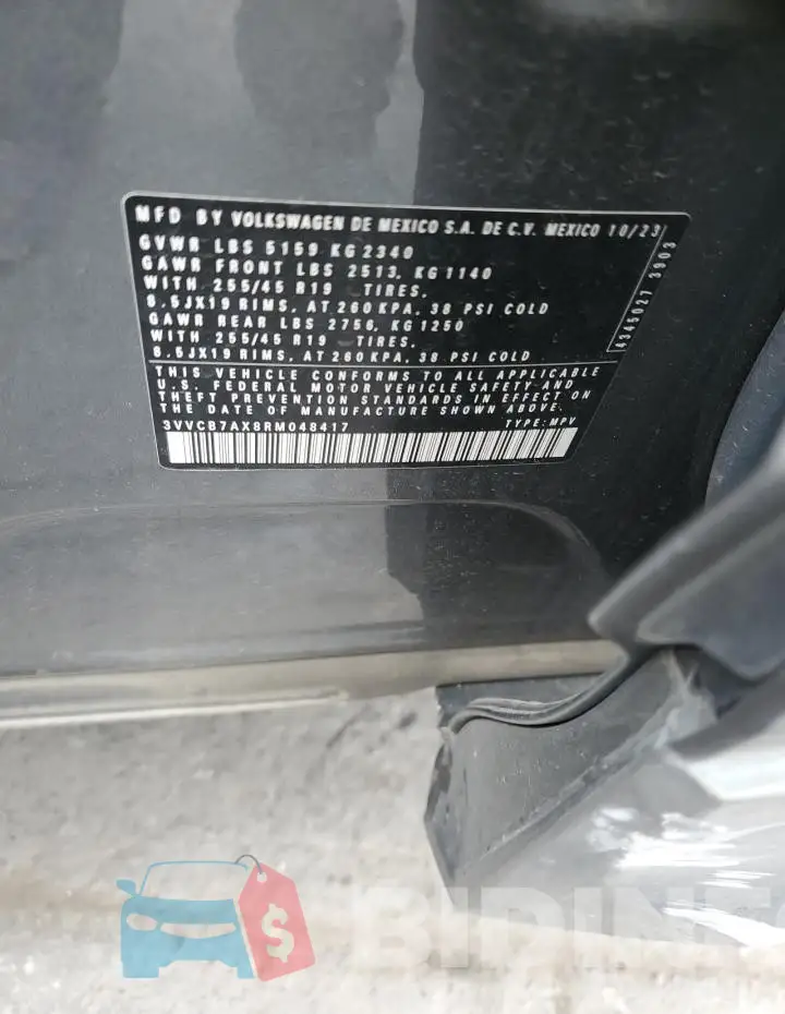 3VVCB7AX8RM048417 Photo# 14