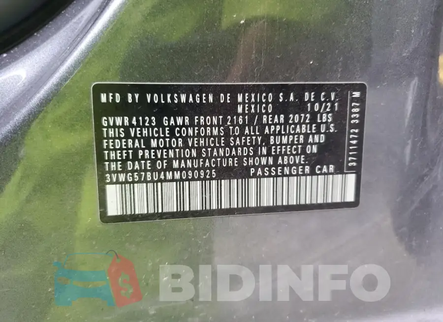 3VWG57BU4MM090925 Photo# 12
