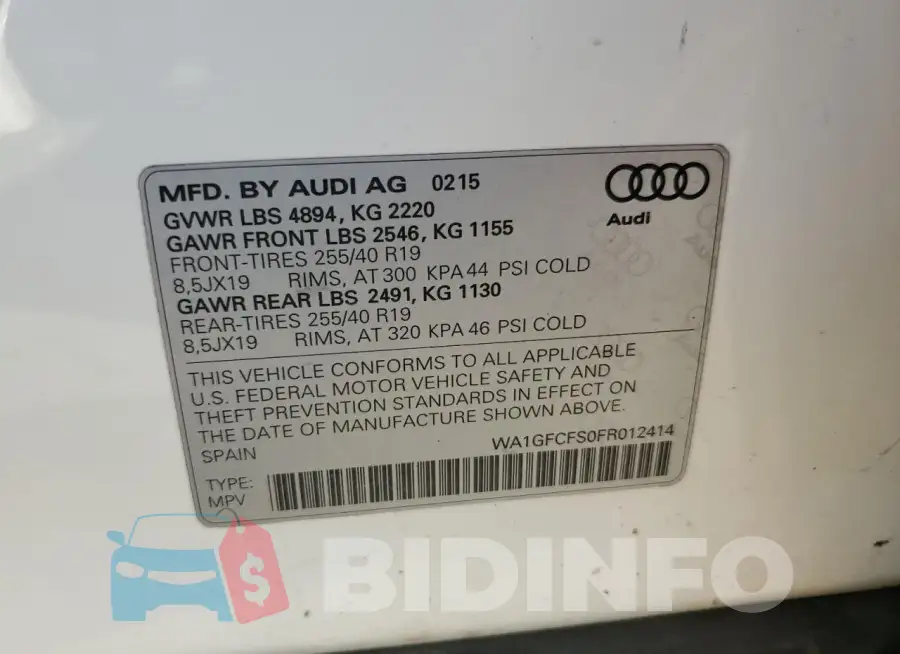 WA1GFCFS0FR012414 Photo# 13