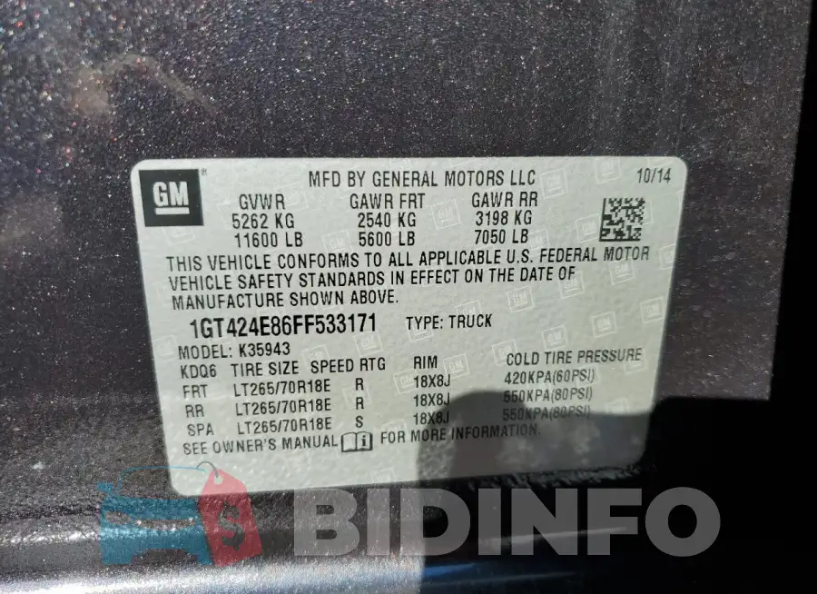 1GT424E86FF533171 Photo# 12