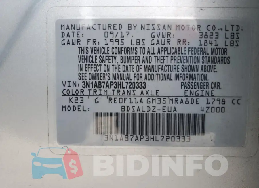 3N1AB7AP3HL720333 Photo# 12