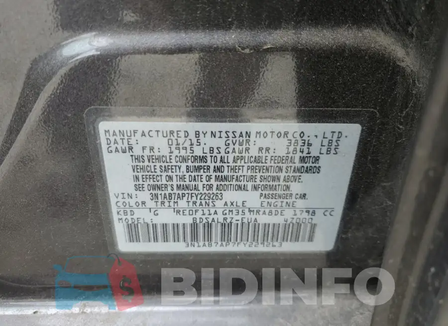 3N1AB7AP7FY229263 Photo# 12
