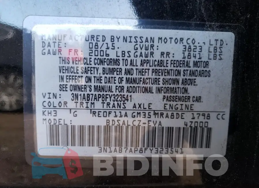3N1AB7AP8FY323541 Photo# 12