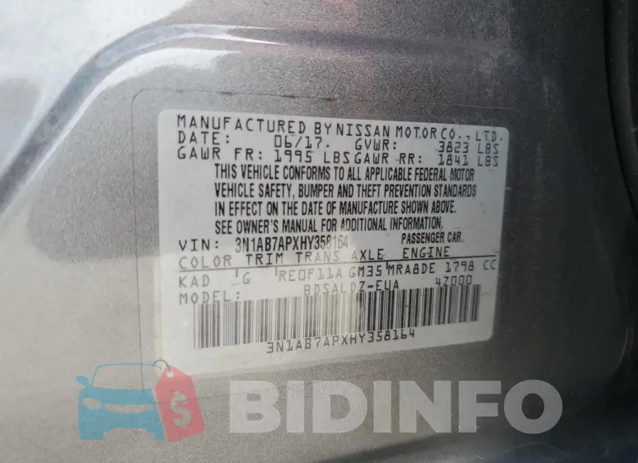 3N1AB7APXHY358164 Photo# 12