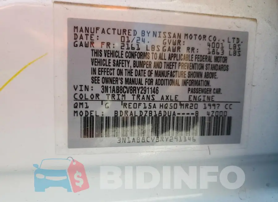 3N1AB8CV8RY291146 Photo# 12