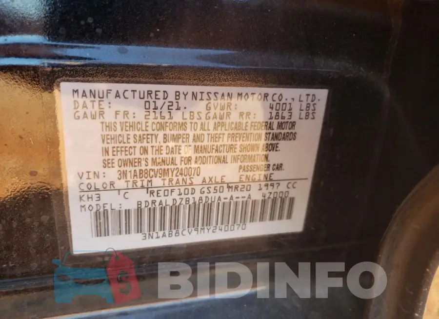 3N1AB8CV9MY240070 Photo# 12