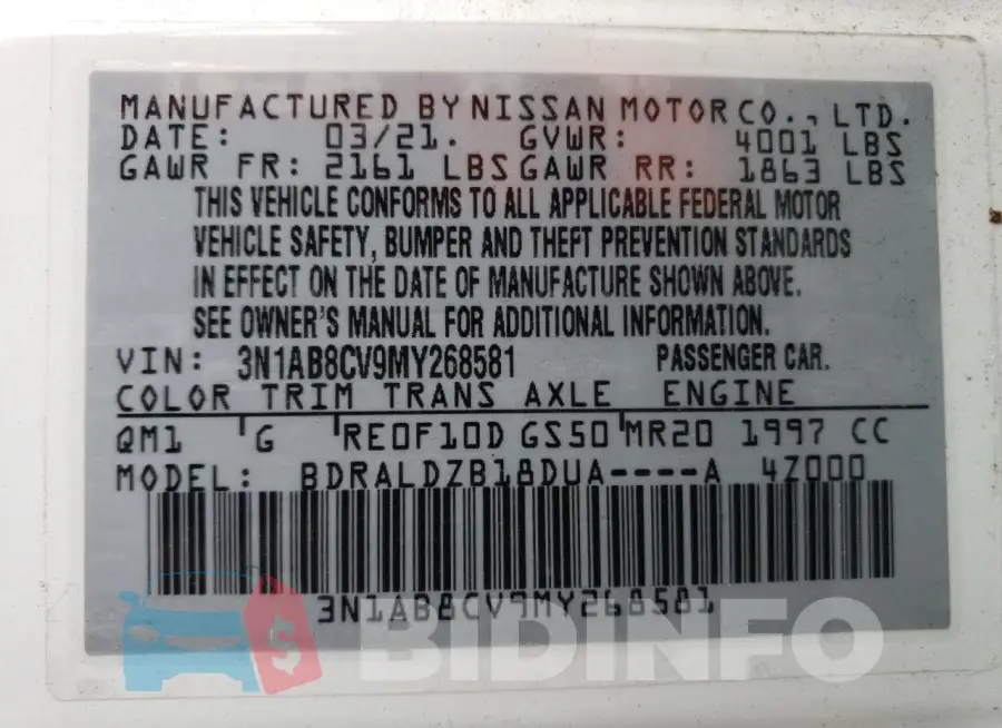3N1AB8CV9MY268581 Photo# 13